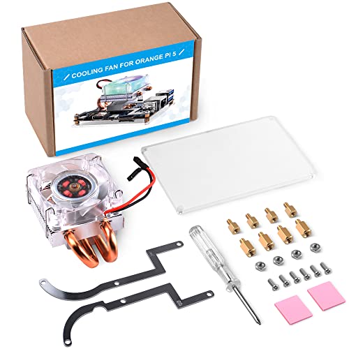 GeeekPi Orange Pi 5/5B Cooling Fan with Heatsink, Orange Pi 5/5B Low-Profile ICE Tower CPU Cooler with RGB Cooling Fan and Heatsink for Orange Pi 5/5B 4GB/8GB/16GB/32GB von GeeekPi