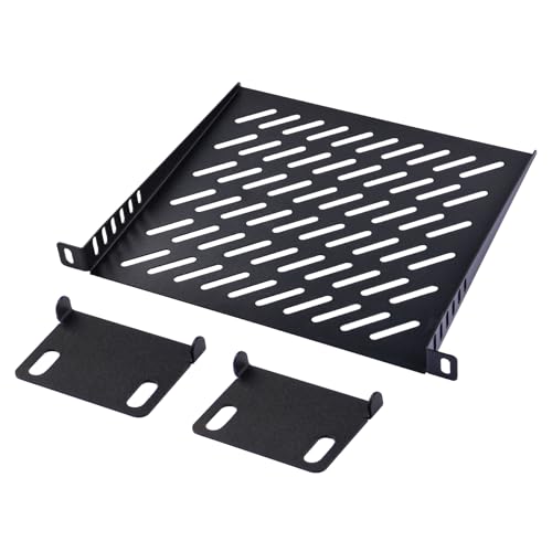 GeeekPi 10 inch 0.5U Server Rack Shelf Vented Rack Mount Cantilever Tray for 10 Inch Network Equipment Rack & Cabinet and DeskPi Rackmate T1/T0 (0,5U) von GeeekPi