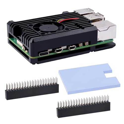 GeeekPi Raspberry Pi 5 Rüstung Kühlkörper Gehäuse/Raspberry Pi 5 Aluminium Legierung Passive Kühlung Gehäuse mit PWM kühlung Fan für Raspberry Pi 5 4GB /8GB GeeekPi Raspberry Pi 5 Rüstung Kühlkörper Gehäuse/Raspberry Pi 5 Aluminium Legierung Passive Kühlung Gehäuse mit PWM kühlung Fan für Raspberry Pi 5 4GB /8GB von GeeekPi