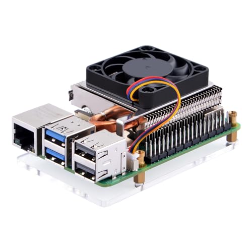 GeeekPi Ultra Thin ICE Tower Cooler für Raspberry Pi 5, Aluminium Aktiver Kühler mit 40x40x7mm PWM-Lüfter für Raspberry Pi 5 4GB/8GB GeeekPi Ultra Thin ICE Tower Cooler für Raspberry Pi 5, Aluminium Aktiver Kühler mit 40x40x7mm PWM-Lüfter für Raspberry Pi 5 4GB/8GB von GeeekPi