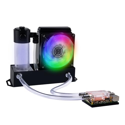 GeeekPi Water Cooling Kit for Raspberry Pi 5, Pi 5 ICE Pump with Water Pump, Water Cooling Head and RGB Cooling Fan for Raspberry Pi 5 8GB 4GB GeeekPi Water Cooling Kit for Raspberry Pi 5, Pi 5 ICE Pump with Water Pump, Water Cooling Head and RGB Cooling Fan for Raspberry Pi 5 8GB 4GB von GeeekPi