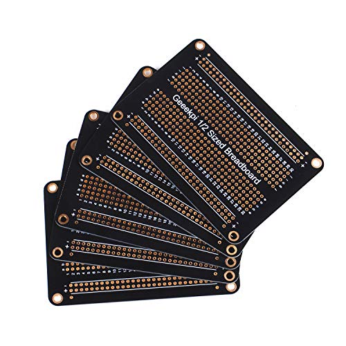 GeeekPi 5Pack Proto Breadboard PCB Board Golden Color Plated Experimental Breadboard Lötplatine Doppelseitiges PCB DIY Kit für Arduino (halbe Größe) GeeekPi 5Pack Proto Breadboard PCB Board Golden Color Plated Experimental Breadboard Lötplatine Doppelseitiges PCB DIY Kit für Arduino (halbe Größe) von GeeekPi