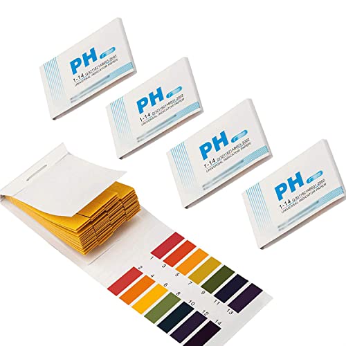 GeekerChip pH Teststreifen[400 Pcs]pH-Wert-Bereich 1-14 für Wasser Schönheit Produkte und Erde mit Kontrollkarte von GeekerChip