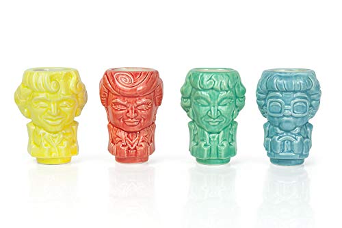 Golden Girls Geeki Tikis The Ceramic 2 Ounce Muglet Mini 3 Inch Glasses Set of 4 Toynk Exclusive von Geeki Tikis