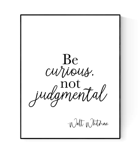 Kunstdruck "Be Curious, Not Judgmental", Walt Whitman, 20 x 25 cm von Geekilicious Art