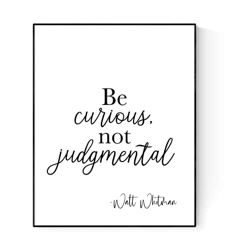 Kunstdruck "Be Curious, Not Judgmental", Walt Whitman, 28 x 35 cm von Geekilicious Art