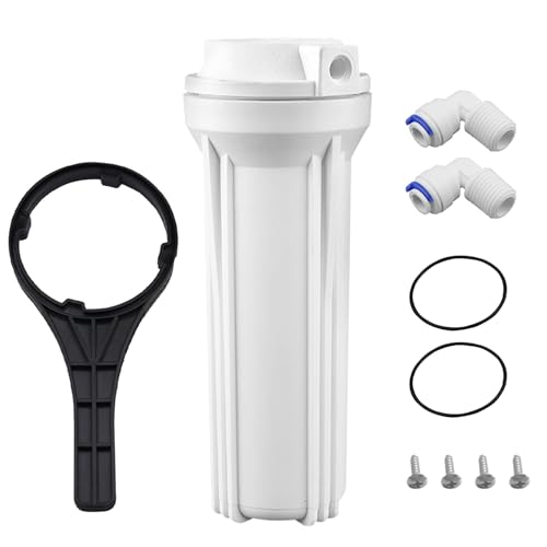 Geekpure Filtergehäuse 10" für Umkehrosmose System - 1/4 Zoll Einlass/Outlet - passt 2,5" x 10" Filter von Geekpure