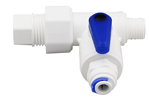 Geekpure Speisewasserumleitungsventil für Umkehrosmose-RO-System 3/8" x 3/8" x 1/4" -NSF-geprüft Geekpure Speisewasserumleitungsventil für Umkehrosmose-RO-System 3/8" x 3/8" x 1/4" -NSF-geprüft von Geekpure