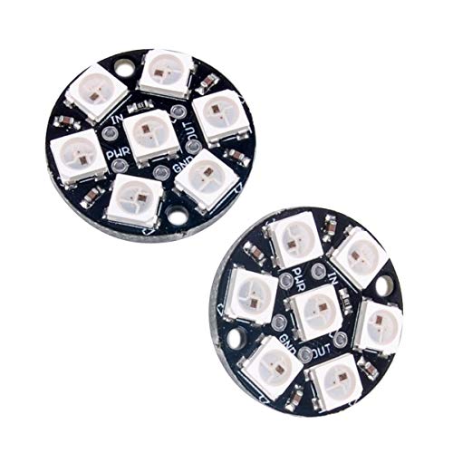 2 Stück 7 Bits WS2812 5050 RGB LED Ring Lampe 5050 LED Ring Bühnenlicht mit integriertem farbigen RGB-Ring-Treiber für Zuhause Beleuchtung Küche Bar Heimdekoration Bühne Geekstory 2 Stück 7 Bits WS2812 5050 RGB LED Ring Lampe 5050 LED Ring Bühnenlicht mit integriertem farbigen RGB-Ring-Treiber für Zuhause Beleuchtung Küche Bar Heimdekoration Bühne Geekstory von Geekstory