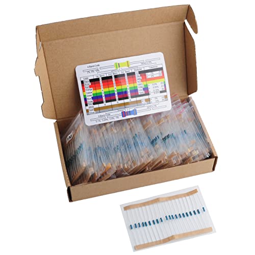 Geekstory 73 Werte 1460 Stück Widerstände Kit 1 Ohm-1 M Ohm, 1% Präzision, 1/4W Metallfilm widerständen Sortiment kompatibel mit Arduino für DIY Heimwerkerprojekte und Experimente Geekstory 73 Werte 1460 Stück Widerstände Kit 1 Ohm-1 M Ohm, 1% Präzision, 1/4W Metallfilm widerständen Sortiment kompatibel mit Arduino für DIY Heimwerkerprojekte und Experimente von Geekstory