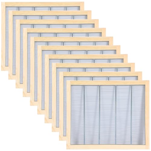 Geelin 10 Stück 10 Rahmen Holzgebundene Metall-Königin-Ausschließer, robuster Queen-Ausschluss für 10 Rahmen Bienenzucht Trennbiene von der Honigherstellung, 50,1 x 41,8 x 1,8 cm von Geelin