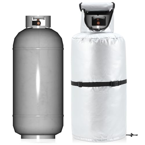 Geelin 18.1 kg Propan Tank Winter Cover Thickened Built-in Anti-Freezing Felt Openable Top Waterproof, Dustproof, UV Resistant and Frost Resistant Propan Gas Can Protection Covers for Tank Protection von Geelin