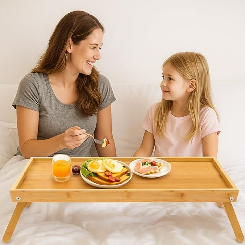 Geelin Extra großes Bambus-Betttablett mit klappbaren Beinen, Frühstückstablett für Bett, Sofa, Essen, Arbeiten, Laptop, TV, Schreibtisch, Snack-Tisch, 76 x 38 cm Geelin Extra großes Bambus-Betttablett mit klappbaren Beinen, Frühstückstablett für Bett, Sofa, Essen, Arbeiten, Laptop, TV, Schreibtisch, Snack-Tisch, 76 x 38 cm von Geelin