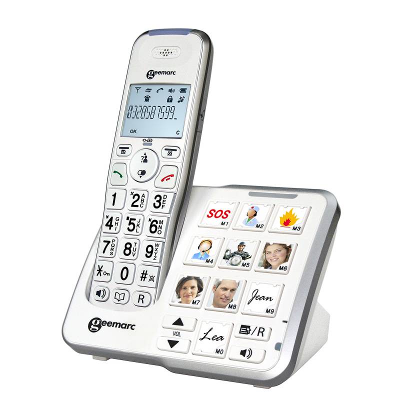 Geemarc Ampli Dect 295 Photo Großtastentelefon Anrufanzeige Telefon Basisstat731 B-Ware von Geemarc