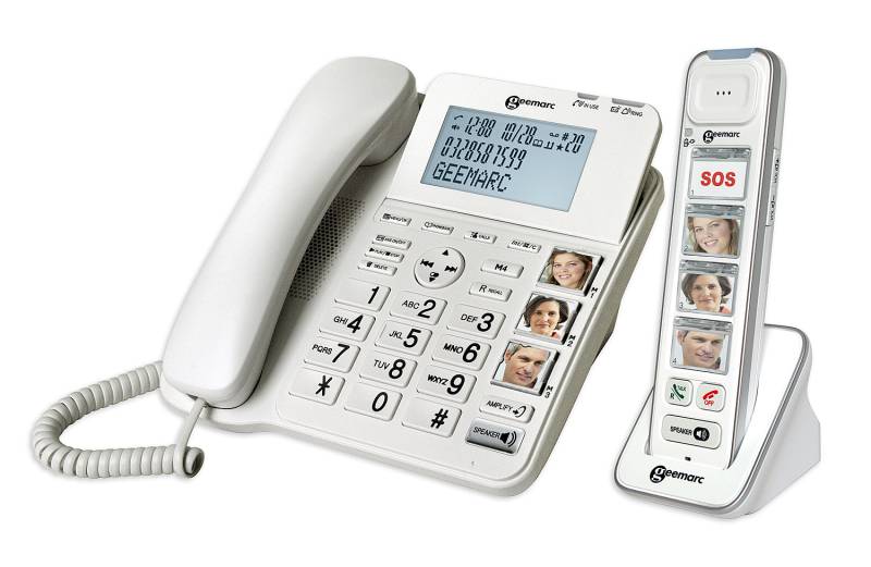 Geemarc Ampli Dect Combi Photo 295 Seniorentelefon Schnurgebunden Siehe Text B-Ware von Geemarc