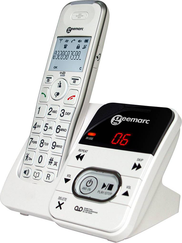 B-Ware Geemarc Amplidect 295 Schnurloses Seniorentelefon Anrufbeantworter Weiß Telefon B-Ware Geemarc Amplidect 295 Schnurloses Seniorentelefon Anrufbeantworter Weiß Telefon von Geemarc