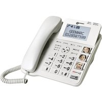 Geemarc CL595 Schnurgebundenes Seniorentelefon Anrufbeantworter, Freisprechen, Optische Anrufsignali von Geemarc
