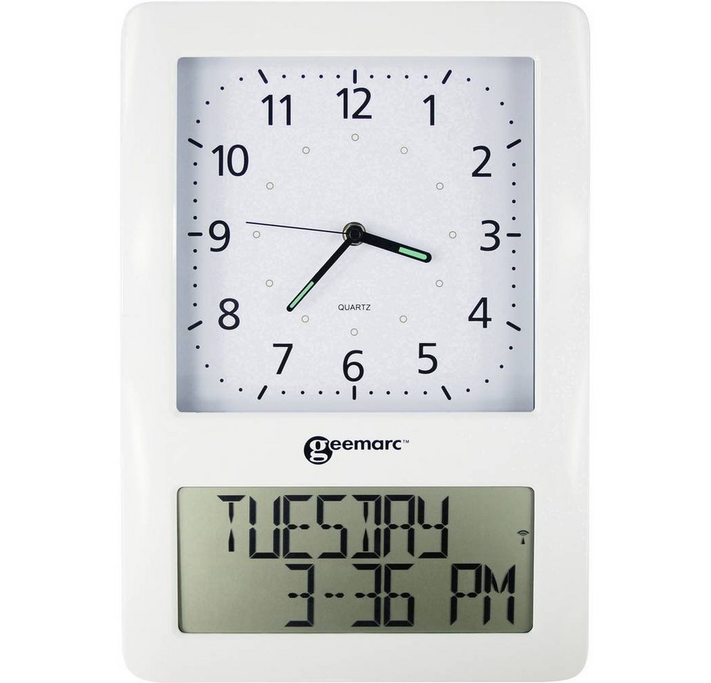 Geemarc Tischuhr Viso 50 Analoge Funkuhr mit digitalem Display Großes Display Geemarc Tischuhr Viso 50 Analoge Funkuhr mit digitalem Display Großes Display von Geemarc
