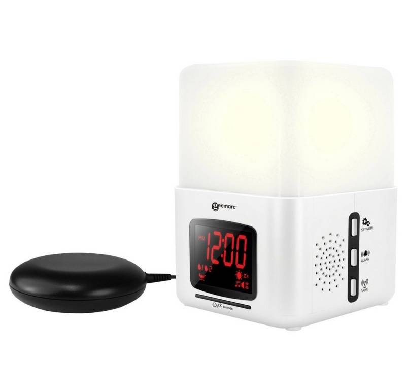 Geemarc Wecker Geemarc JWNS-Light_WH_I Quarz Wecker Weiß Extra lauter Weckton von Geemarc