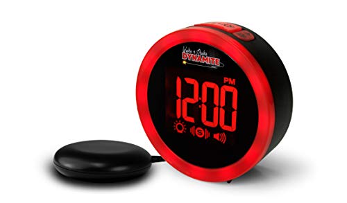 Vibrationswecker für Taube mit 95dB lautem Alarm und Blitzlicht - Der Geemarc WAKE 'N' SHAKE Dynamite weckt auch Langschläfer - USB-Ladegerät - Version DE von Geemarc