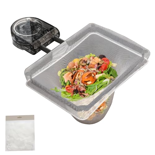 (200 Sieb) Zusammenklappbares Küchenspüle mit Saugnapf, Abflusssieb Spülbecken Sieb, 2 in 1 Sink Strainer und Lappenaufbewahrungsregal von Geentargetel