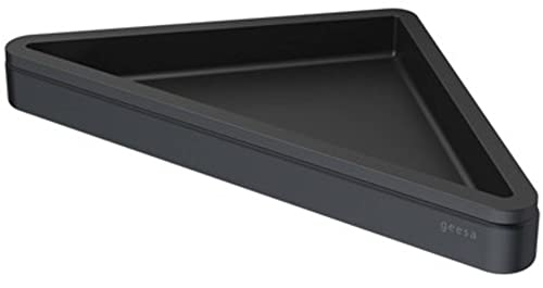 Geesa Frame Eckablage, Duschablage aus Messing/Kunststoff, Farbe: Schwarz, 230 x 25 x 170 mm von Geesa