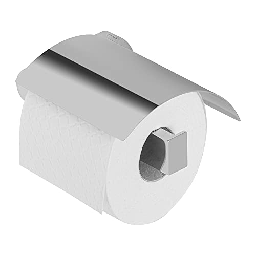 Geesa Wynk Toilettenpapierhalter mit Deckel, Toilettenrollenhalter Ausführung Rechts, Farbe: Chrom, 174 x 50 x 133 mm von Geesa