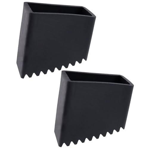 Geesatis Rutschfeste, faltbare Leiterfüße, Gummi-Pads, Leiterfußpolster, rutschfeste Leiterbeinpolster, Stoßstange, 3,1 x 6,1 cm (schwarz), 2 Stück von Geesatis