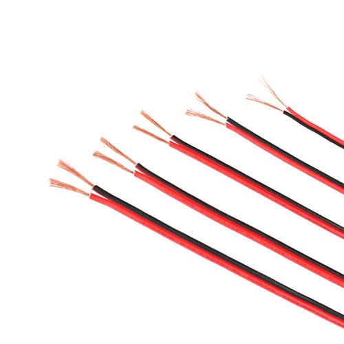Geeyu ZHaonan-Kupferkabel 5 Meter Kupfer-Gummi-LED-Draht, PVC-Kabel-Elektro-rot-schwarz 2 -Pin, isoliertes erstklassiges Kabelauto-Audiokabel-Lautsprecher-Kabel-RVB Ersatzteile (Length : 2X1.5 5M) von Geeyu