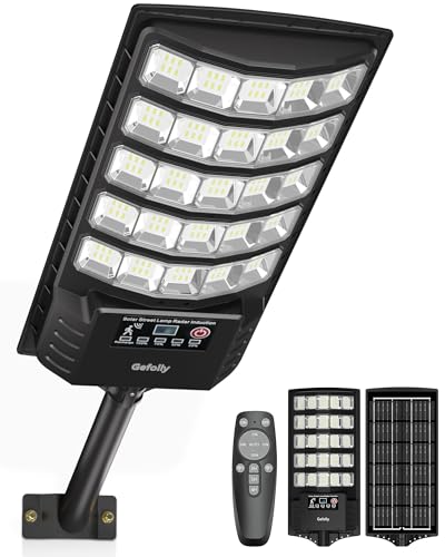 Gefolly Solar Straßenlaterne mit Fernbedienung, IP67 Wasserdichte Solarlampen für Außen mit Bewegungssensor, 6500K Solarleuchten solar strahler außen für Gärten Garage Straßen-1 Pack Gefolly Solar Straßenlaterne mit Fernbedienung, IP67 Wasserdichte Solarlampen für Außen mit Bewegungssensor, 6500K Solarleuchten solar strahler außen für Gärten Garage Straßen-1 Pack von Gefolly