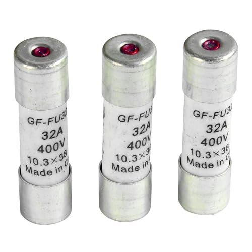 gefom 400096 3 Stück Sicherungen und Ausschalttaste 32 A von Gefom