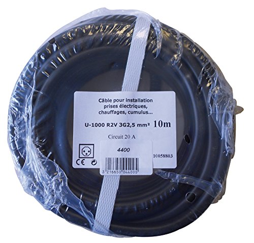 gefom 4400 Kabel Elektrische 3 g2,5 mm² U1000 R2 V für Installation von Steckdosen 20 A 10 m von Gefom