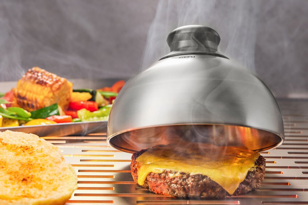 Gefu Burger- und Schmelzglocke 15 cm BBQ silber von Gefu