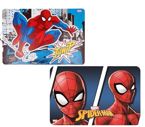 NEU 2 Stück Spiderman Tischunterlage Platzdeckchen Malunterlage Knetunterlage Eßunterlage (Blau Set 5), SP123456 von NEU
