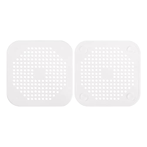 Gegong 2 Stück Abflusssieb Silikon, Abflusssieb Dusche Haarfänger Badewanne Abflussabdeckung, Abflusssieb für Badezimmer Badewanne und Küche (White) von Gegong