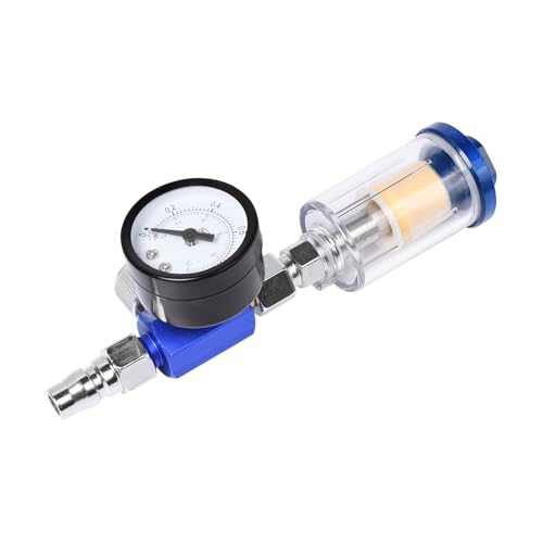 Gegong Kompakte Luftdruckregeleinheit mit Inline, Wasserfallenabscheider für Sprühwerkzeuge,1/4 Zoll,lackfilter von Gegong