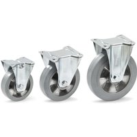 fetra® Bockrolle, ØxB 160 x 50 mm, Tragkraft 300 kg, Bereifung aus Vollgummi-Elastik von fetra®