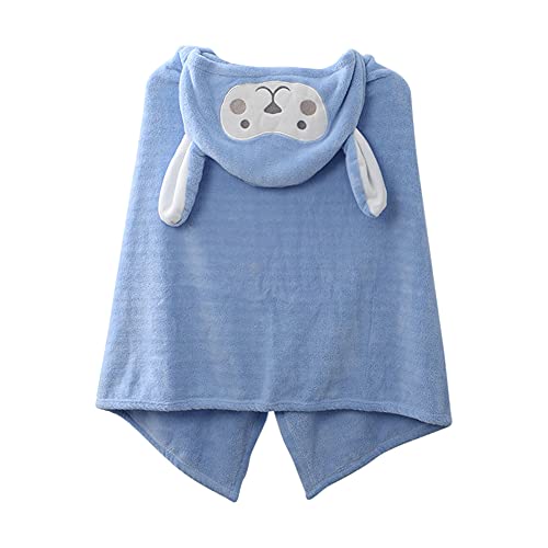 Gehanico Badeponcho Baby Handtuch Kapuze Badetuch Baby Babyhandtuch Kapuzenhandtuch Baby Super Saugfähiges Weiches Badeponcho Baby Badetuch für Babybaden Unisex (M-88 * 150cm,Blau) von Gehanico