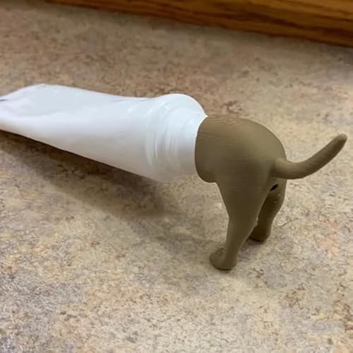 Gehanico Pooping Dog Butt Toothpaste Topper Dog Butt Zahnpasta Topper Pooping Toothpaste Cap Toothpaste Squeezer das Zähneputzen für Kinder lustig (Braun) von Gehanico