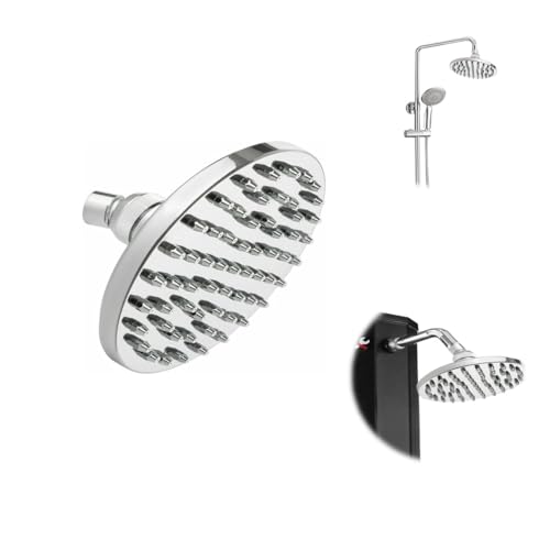 Gehanico Regendusche Duschkopf | Regenbrause Verstellbarer | Kopfbrause Rund Regendusche Duschkopf Rund Regendusche Wassersparend mit Anti Kalk Düsen Duschsystem (1 STK) von Gehanico