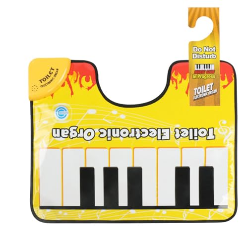 Gehanico Toiletten Fußmatten Toiletten Piano Matte Toilettenmatten für Den Boden Neuartiger Töpfchenteppich mit Klavierklang Creative Toe Tapping Musical Keyboard Toilettenvorleger (1 STK) von Gehanico