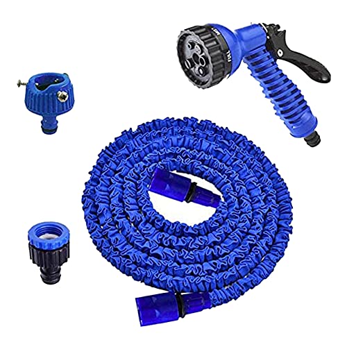 Gehanico Wasserschlauch Garten Dehnbar Flexibler Gartenschlauch Dehnbarer Schlauch Flexibel Bewässerung Sprinkler für Garten Haustier Autowäsche Hof (100FT(30m) Blau) von Gehanico