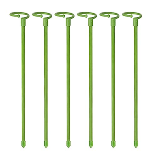 Pflanzenstütze 6 pcs mit Ringhalterund Blumen Stab Ideal für Orchideen Hoch Wachsenden Pflanzen Rankehilfe für Orchideen Pfingstrosen Paprika (40 cm) von Gehanico