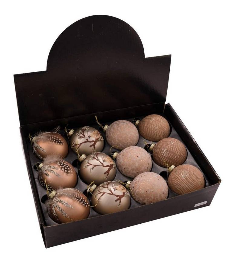 Gehlmann Christbaumschmuck Weihnachtsbaumkugeln 12 Stk aus hochwertigem Kristallglas, mit Glitzer, 4 verschiedene Motive Gehlmann Christbaumschmuck Weihnachtsbaumkugeln 12 Stk aus hochwertigem Kristallglas, mit Glitzer, 4 verschiedene Motive von Gehlmann