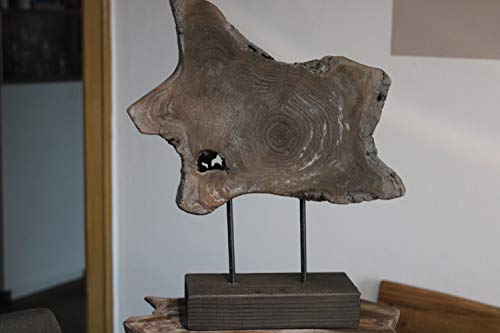 Gehlmann Dekoholzornament auf Sockel, Dekoobjekt aus Holz, H ca. 38 cm, B ca. 33 cm von Gehlmann