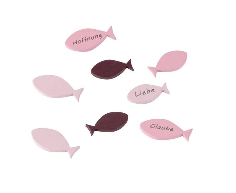 Gehlmann Streudeko Geschenkverzierung Fische 8-Stück - Rosa Rot von Gehlmann