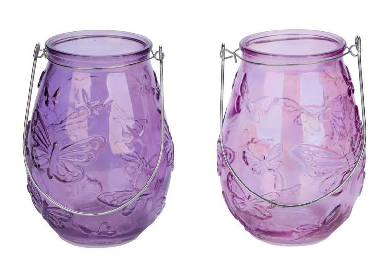Gehlmann Windlicht Glaswindlicht, 2er Set, 2 x Stück, verschiedene Farben, Größen, Motive (2er Set, 2 Stück), Kristallglas von Gehlmann