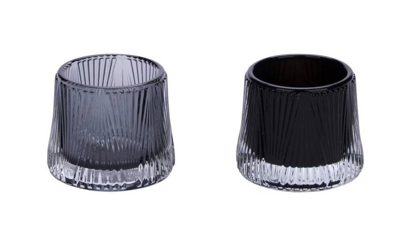 Gehlmann Windlicht Glaswindlicht, 2er Set, 2 x Stück, verschiedene Farben, Größen, Motive (2er Set, 2 Stück), Kristallglas von Gehlmann
