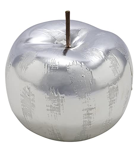 Gehlmann dekorativer Deko-Apfel Dekoobjekt Apfel Keramik Silber glänzend - Matte Optik (22103452-mittel) von Gehlmann