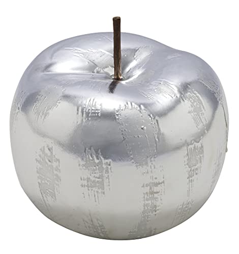 Gehlmann dekorativer Deko-Apfel Dekoobjekt Apfel Keramik Silber glänzend - Matte Optik (22103453-groß) von Gehlmann